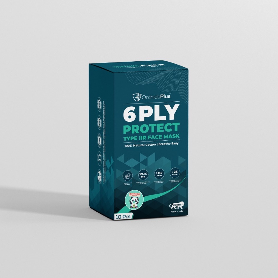 6 Ply Protect-Tie Face Masks | 6 Layers (2 Layers 100% Cotton, 4 Layer SMMS Filter | Reusable | Washable | High Filtration | Pack of 5 - Image 11